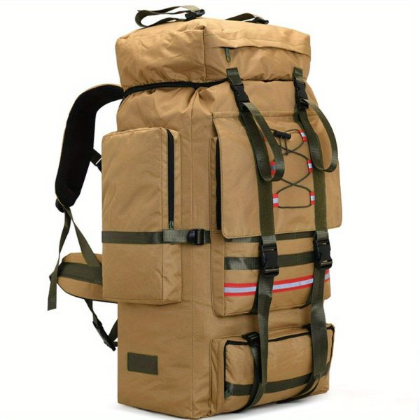 1pc Men's 130L Extra Large Backpack, Enthusiast Outdoor Camping Backpack, Travel Super Large Capacity Backpack