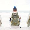 1pc 35L Nylon Outdoor Travel Hiking Rucksack, Camping Hunting Climbing Casual Bag