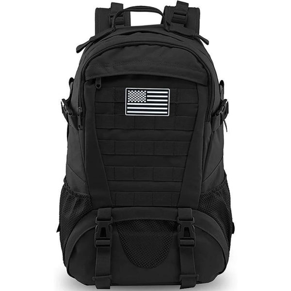 1pc 35L Nylon Outdoor Travel Hiking Rucksack, Camping Hunting Climbing Casual Bag