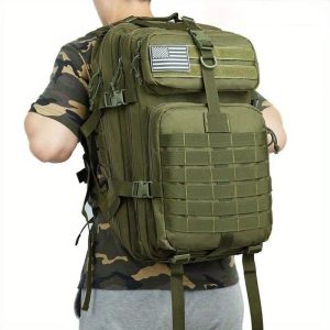 Waterproof Large Capacity Hiking Backpack For Men, Sport Casual Fishing Knapsack For Outdoors Camping