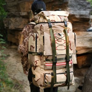 Large Capacity Outdoor Backpack, Men's And Women's Travel Bag, Travel Camping Backpack, Checked Luggage Quilted Backpack, Moving Out Long Distance Travel Large Bag