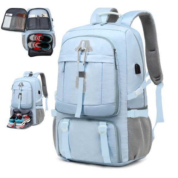 1/2pcs Travel Backpack, Waterproof Large Capacity Outdoor Backpack, Hiking Travel Camping Backpack For Men And Women, With Shoe Compartment, Ideal Choice For Gifts