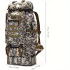 1pc 100L Nylon Outdoor Backpack, Hiking Sports Camping Backpack