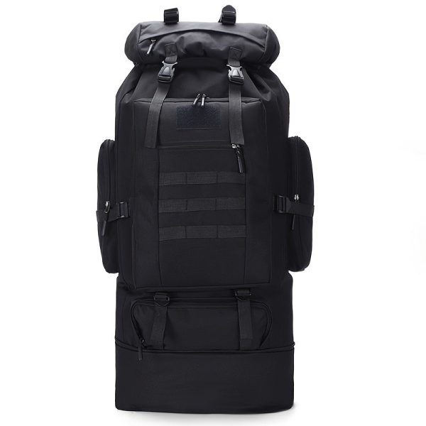 1pc 100L Nylon Outdoor Backpack, Hiking Sports Camping Backpack