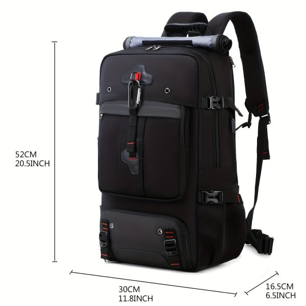 Large Capacity Waterproof Travel Hiking Backpack, Multi-functional Travel Knapsack With Independent Shoe Grid, Perfect For For Camping & Short Trips, 50L