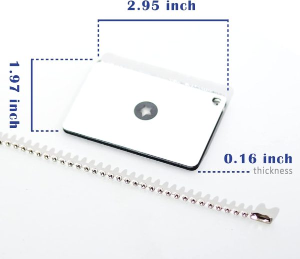 2 Pieces Signal Mirror Survival Reflective Mirror 2 x 3 Inch Outdoor Multifunctional Signal Emergency Mirror, Rescue Mirror for Hiking Marine Signal Mirror