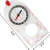 Multifunctional Waterproof Navigation Compass Map Ruler Magnifier for Explorer Hiking Map Reading and Navigation with Adjustable Lanyard