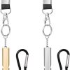 Emergency Whistles, 2 PCS Loud Safety Survival Whistles with Carabiner and Lanyard for Outdoor Hiking, Hunting, Camping, Fishing, Kayaking