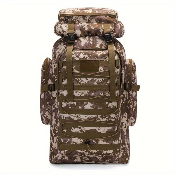 1pc Men's Large Capacity Mountaineering Bag, Waterproof Men's Backpack, Outdoor Travel Bag, Large Capacity Hiking Backpack