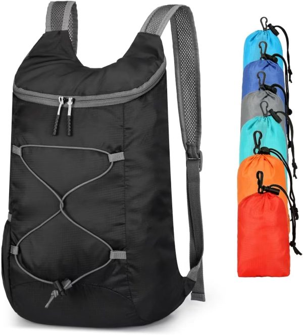 16L Hiking-Daypack Lightweight-Foldable Travel-Backpack Water-Resistant Camping Outdoor Packable Easy Carry-on Bag (Lake Blue)