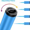 Torch Lighters 2 Pack Windproof Adjustable Jet Flame Butane Lighter, Refillable Gas Torch Lighter for Candles Grill BBQ Fireplaces Camping (Butane Not Included)