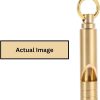 Brass Whistles 4 Pack, Emergency Survival Whistles Loud Safety Whistles for Adults, Self-Defense Whistle for Outdoor Activities, Distress Signal, Emergency Whistle for Hiking, Survival