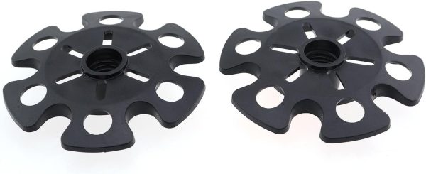 2PCS Trekking Pole Snow Baskets Universal Accessories for Walking Sticks Anti Sink Tips Horseshoe Foot Plastic Protectors and Replacement Tips for Trekking Poles in Black