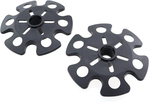 2PCS Trekking Pole Snow Baskets Universal Accessories for Walking Sticks Anti Sink Tips Horseshoe Foot Plastic Protectors and Replacement Tips for Trekking Poles in Black
