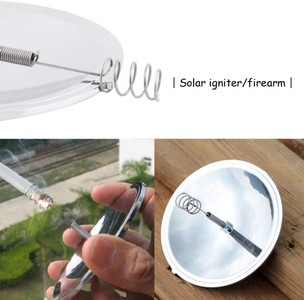 2PCS Solar Fire Starter Lighter Harness The Power of The Sun to Light Outdoor Hiking Camping Survival Tool Home Yard Convenience Fire Starter Simple Use