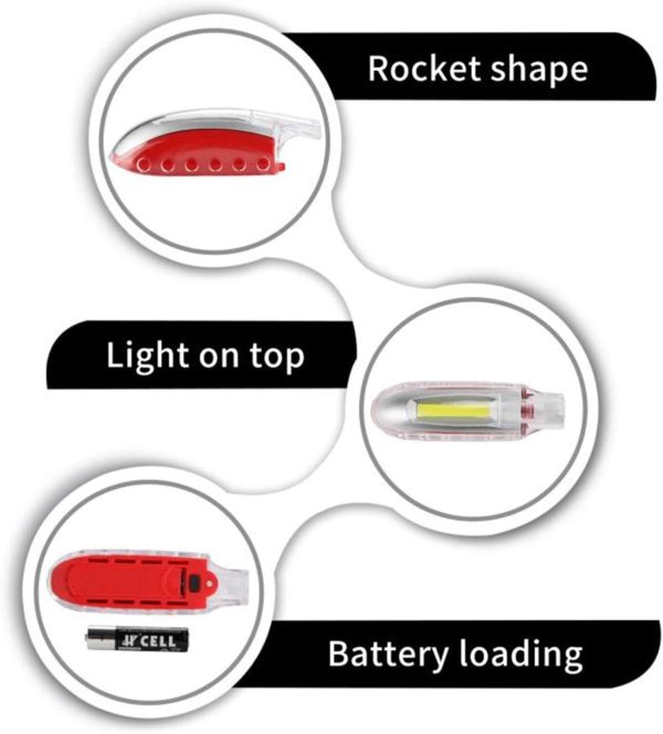 Emergency LED Whistle Light AAA Battery Power COB LED Four Color Personal Alarm for Women and Kids Emergency Survival for Camping Hiking Outdoor Activities 4packs
