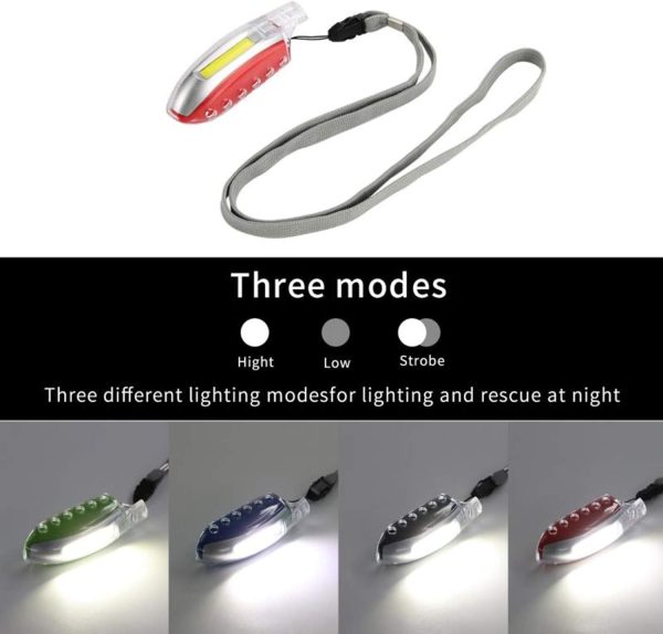 Emergency LED Whistle Light AAA Battery Power COB LED Four Color Personal Alarm for Women and Kids Emergency Survival for Camping Hiking Outdoor Activities 4packs