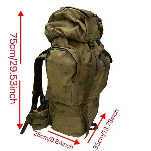 1pc Waterproof 85L Hiking Backpack with Rain Cover for Men and Women - Large Capacity Sports Bag for Outdoor Camping, Mountaineering, Cycling, and Travel