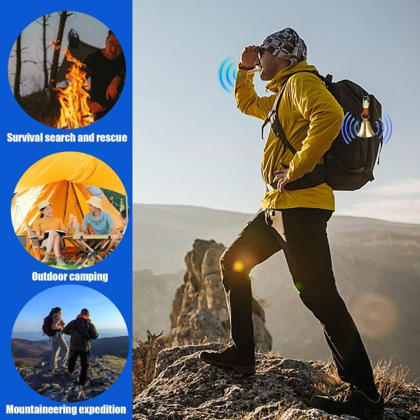 3/6 Pack Loud Bear Bell with Whistle Set for Hikers, 2 Inch 3 in 1 Hiking Gear Bear Bells with Emergency Whistle and Carabiner Clip for Home Decor, Survival, Biking, Climbing