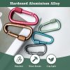 8 Pack Carabiner, 2 inch D-Ring Locking Carabiner Clip, Snap Hook Sport Accessories for Outdoor Camping Hiking