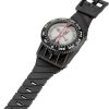 360° Ratcheted Rotating Bezel Scuba Diver Compass, Waterproof Oil Filled with Side-Window Compass