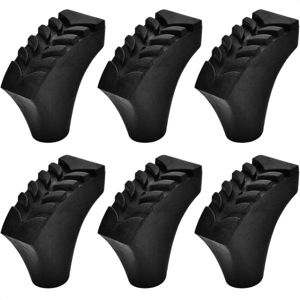 6Pcs Hiking Pole Tips Hiking Cane - Trekking Pole Tips for Walking Sticks Rubber Tips for Hiking Sticks - Collapsible Trekking Poles Hiking Canes - Hiking Pols Lost or Worn Standard Pole Tips