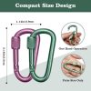 8 Pack Carabiner, 2 inch D-Ring Locking Carabiner Clip, Snap Hook Sport Accessories for Outdoor Camping Hiking