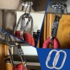 Heavy Duty Carabiner Clip Climbing Carabiner(25kn=5600lbs),Hook with Screwgate Multipurpose for Climbing, Rigging, Ropes, Hammocks (O Shape, 2pack)
