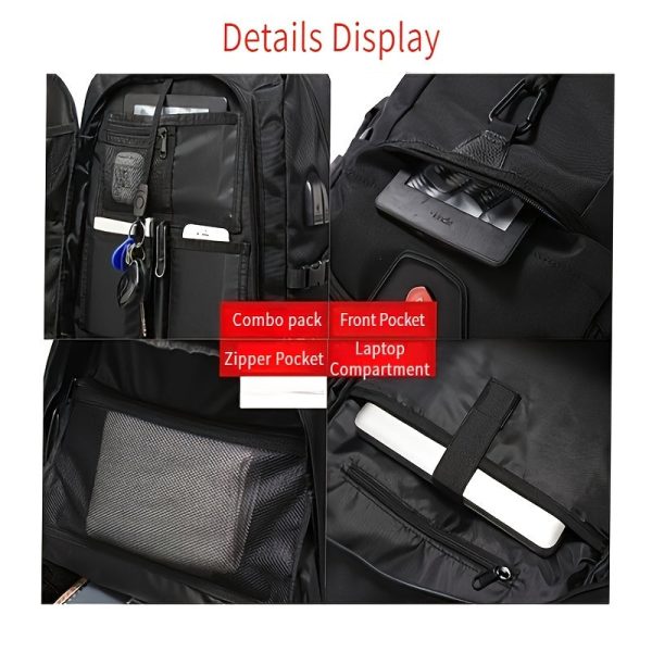 50/80L Travel Backpack With Shoe Compartment, Waterproof Sports Bagpack, Fits For 17-Inch Laptop