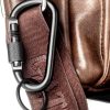 Carabiner Clip, 3" Locking Carabiners, D Ring Shape Caribeaner with Key Rings, Aluminum Carabiner for Keychain Clip, Black, 2 Pack