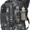 Expandable 40-64L Military Tactical Backpack 3 Day Bag Hiking Gym Sport Camping(Brown)
