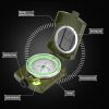 Military Lensatic Sighting Compass Survival with Carrying Bag, Compass for Hiking,Waterproof and Shakeproof, Army Green
