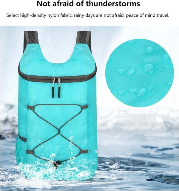 16L Hiking-Daypack Lightweight-Foldable Travel-Backpack Water-Resistant Camping Outdoor Packable Easy Carry-on Bag (Lake Blue)