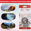 Orienteering Compass Hiking Backpacking Compass | Advanced Scout Compass Camping Navigation - Boy Scout Compass for Kids | Professional Field Compass for Map Reading - Best TurnOnSport Survival Gifts