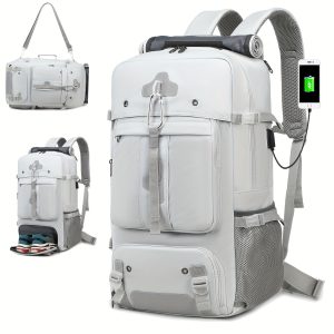 50L Large Capacity Hiking Backpack, Waterproof Outdoor Camping Rucksack, Multifunctional Hiking Mountaineering Bag With Shoe Compartment