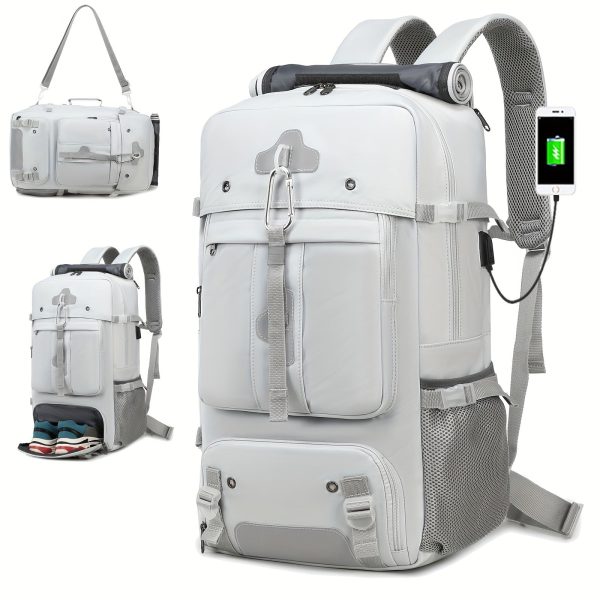 50L Large Capacity Hiking Backpack, Waterproof Outdoor Camping Rucksack, Multifunctional Hiking Mountaineering Bag With Shoe Compartment