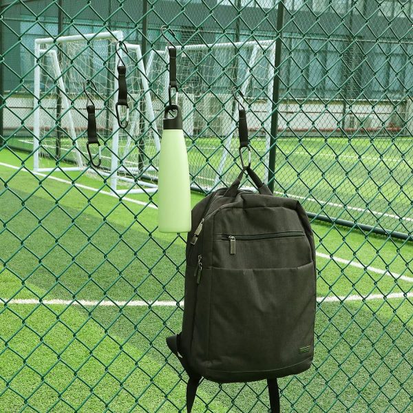 4 Pieces Fence Hooks for Baseball Nylon Safety Buckles Fence Hooks Multifunctional Hanging Buckles Metal Hooks Suitable for Softball Outdoor Sports Equipment Water Cup Backpack
