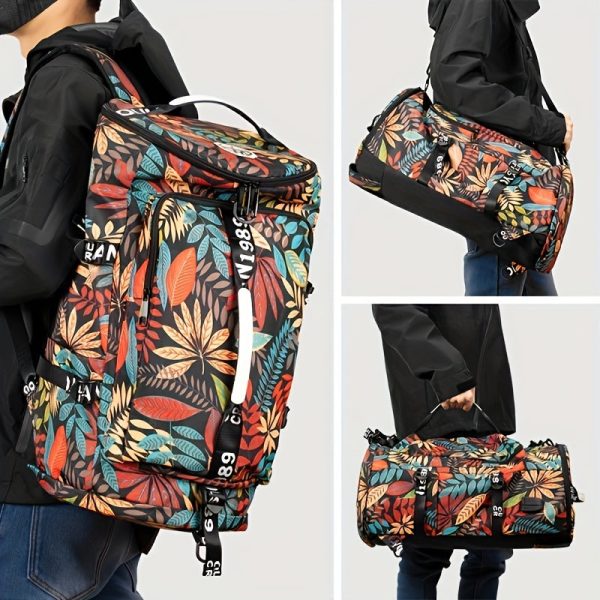 Outdoor Gym Bag Backpack, Waterproof Handbag With Shoe Compartment For Travel Sports Hiking Laptop College, Lightweight Duffle Bag