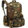1pc 55L Sport Outdoor Hiking Large Capacity Multi-Functional Backpack, Waterproof Backpack For Training Camping