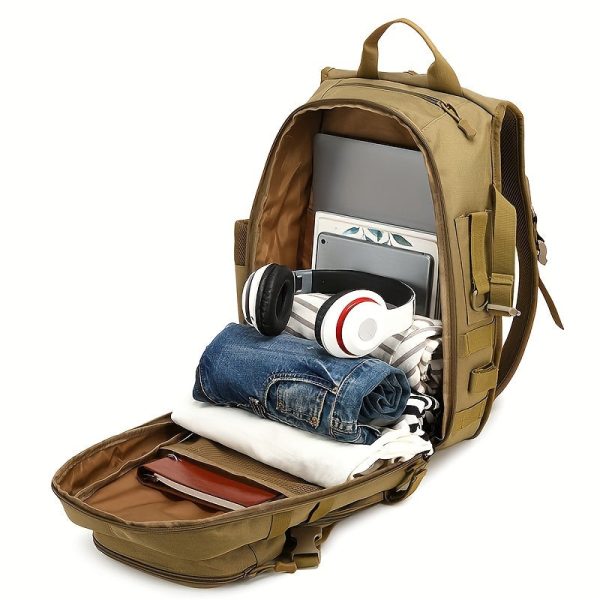 1pc Men's Outdoor Training Backpack, Multi-functional Backpack, Leisure Travel Hiking Backpack, Suitable For Fishing Mountaineering Camping