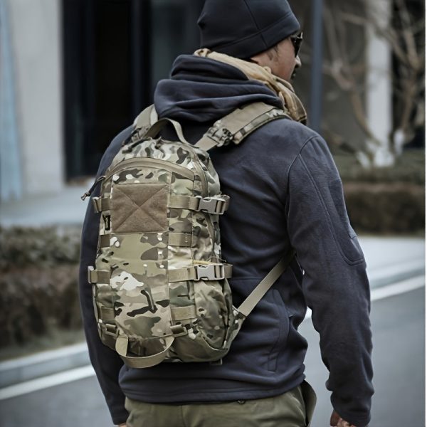 1pc Outdoor Hiking Travel Cycling Bag, Nylon Fitness Commuter Computer Bag, Portable Sport Camping Hunting Rucksack