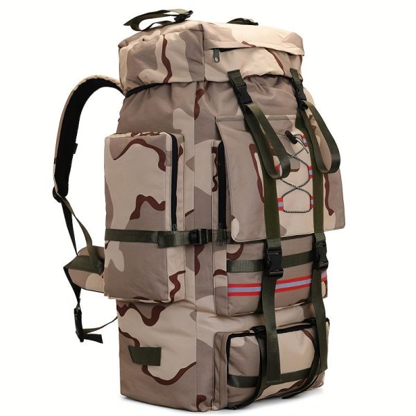 Large Capacity Outdoor Backpack, Men's And Women's Travel Bag, Travel Camping Backpack, Checked Luggage Quilted Backpack, Moving Out Long Distance Travel Large Bag