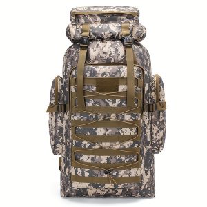 1pc Men's Large Capacity Mountaineering Bag, Waterproof Men's Backpack, Outdoor Travel Bag, Large Capacity Hiking Backpack