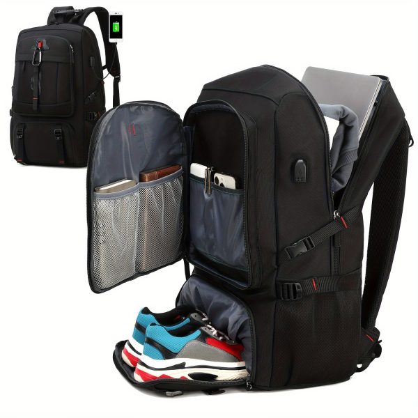 1/2pcs Travel Backpack, Waterproof Large Capacity Outdoor Backpack, Hiking Travel Camping Backpack For Men And Women, With Shoe Compartment, Ideal Choice For Gifts