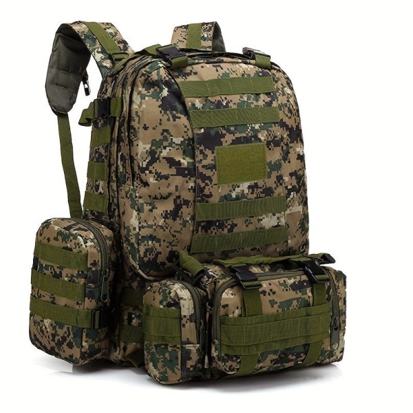 1pc 55L Sport Outdoor Hiking Large Capacity Multi-Functional Backpack, Waterproof Backpack For Training Camping