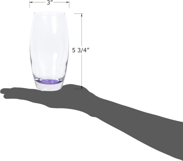 5133Vq0FZAL._AC_SL1500.jpg Red Co. Large 16 oz Multicolored Drinking Glass Set of 6 for Water, Beverage, Cocktail, Mixed Drinks