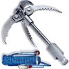 Grappling Hook with Rope 32ft. Set. 4-Claw Folding Durable Stainless Steel Compact Perfect for Outdoor Survival, Retrieval, Camping, Hiking, Tree Mountain, and Climbing