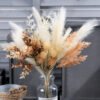 1 Bundles Artificial Flowers Fake Plants Arrangements Wedding Bouquets Decorations Plastic Floral Bouquets Table Centerpieces for Home Kitchen Garden Party D??cor Bouquets