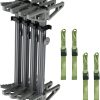 Climbing Sticks, Non-Slip Tree Step Tree Climbing Sticks for Hunting, Lightweight Aluminum Hunting Climbing Steps 17'', with Climbing Straps, Climbing Stick for Tree Stand-4 Pack