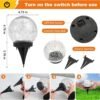 Solar Globe Lights Outdoor Waterproof-Solar Balls-Solar Garden Lights-Solar Orbs for Outside 2 Pack Cracked Glass Ball for Lawn Patio Yard Backyard Decorations
